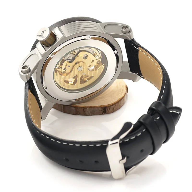 Relogio Masculino Watch Men Automatic Mechanical Watches Wood Vintage Big Size Men's Gift Wristwatch