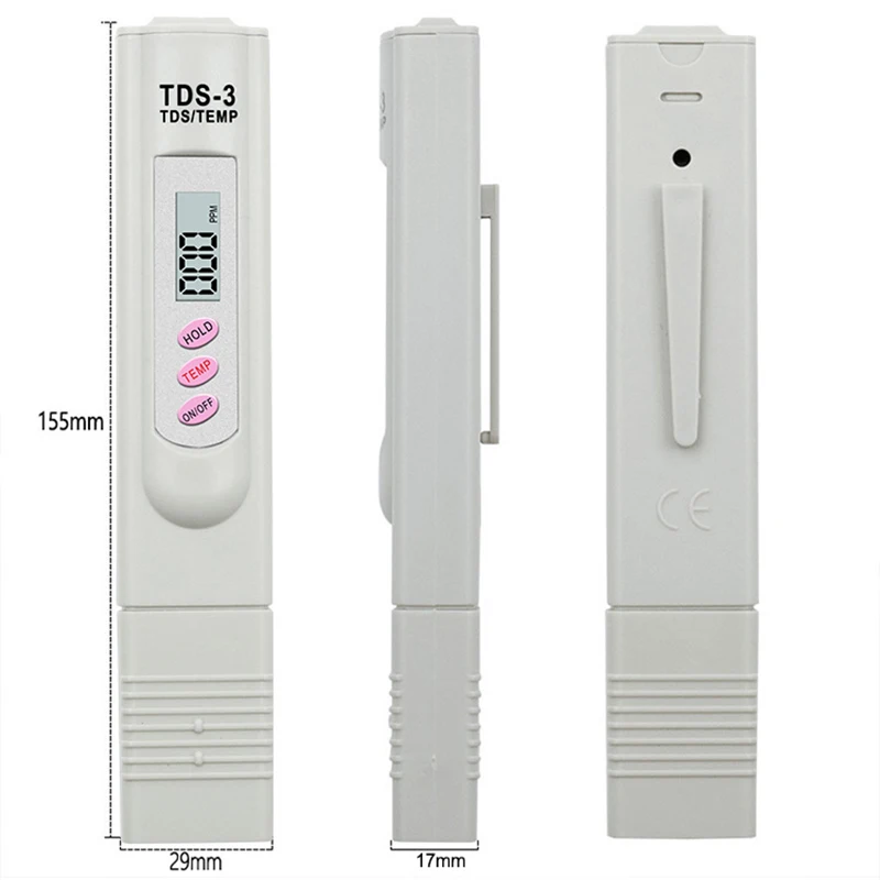 휴대용 LCD 디지털 TDS 수질 테스터 물 테스트 펜 필터 미터 측정 도구 수족관 풀 액세서리