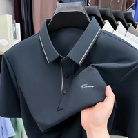 T-shirt à manches courtes pour hommes marque de luxe légère polo populaire haut confortable et soyeux respirant et décontracté 2025 été 2