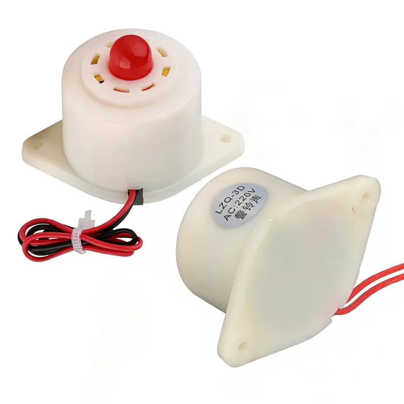 4개 LZQ-3D 고데시벨 전자 버저(깜박이는 빛 포함) 12V 24V 220V 사운드 및 라이트 알람