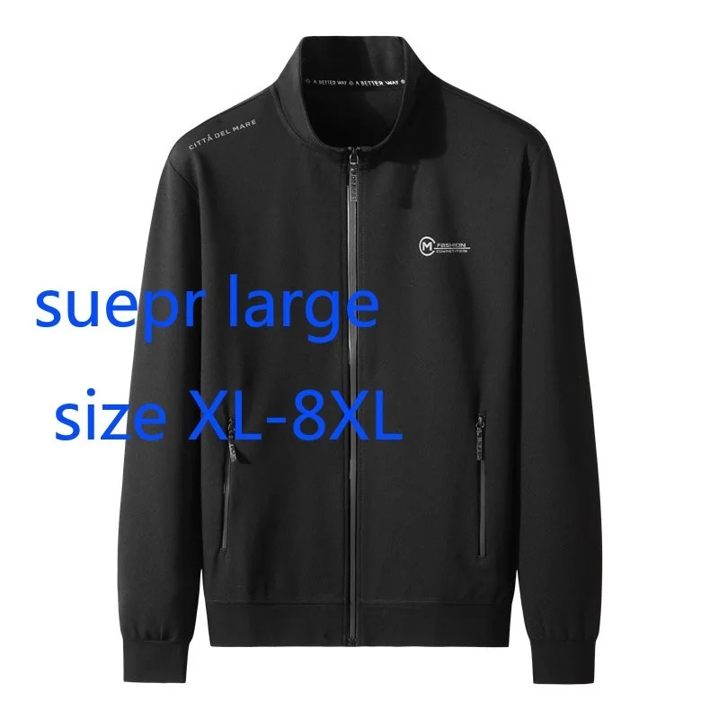 

Men New Stand Arrival Fashion Spring Collar Knitted Casual Loose Mens Coats And Jackets Plus Size XL 2XL 3XL 4XL 5XL 6XL 7XL 8XL