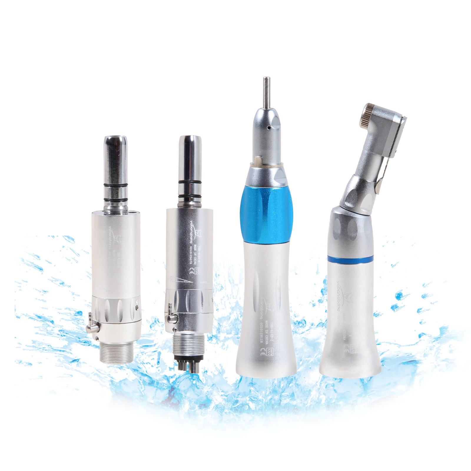 

1:1 Ratio Dental Slow Speed Handpiece Straight Contra Air Turbine With 4/2 Hole E-type Air Motor External/Extra Water Spray