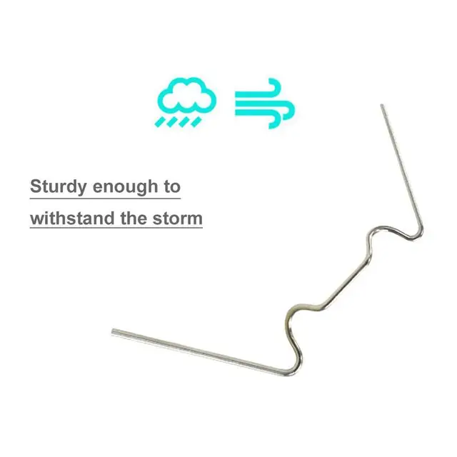 100/200Db 1,2 Mm -Es Üvegezett Klipek Acél W Típusú Rugós Huzalklipek Erős Tartó Bilincsek Nem Könnyű Deformálódni Az Üvegházhatású Bilincs Szerelvények - Image 2
