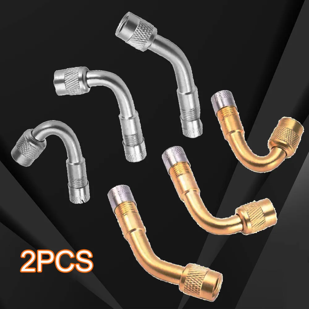 Motorcycle 45 90 135 Degree Angle Bent Valve Adaptor Tyre Tube Valve Extension Adapter 2Pcs for Truck Car Moto Bike valve adapter
