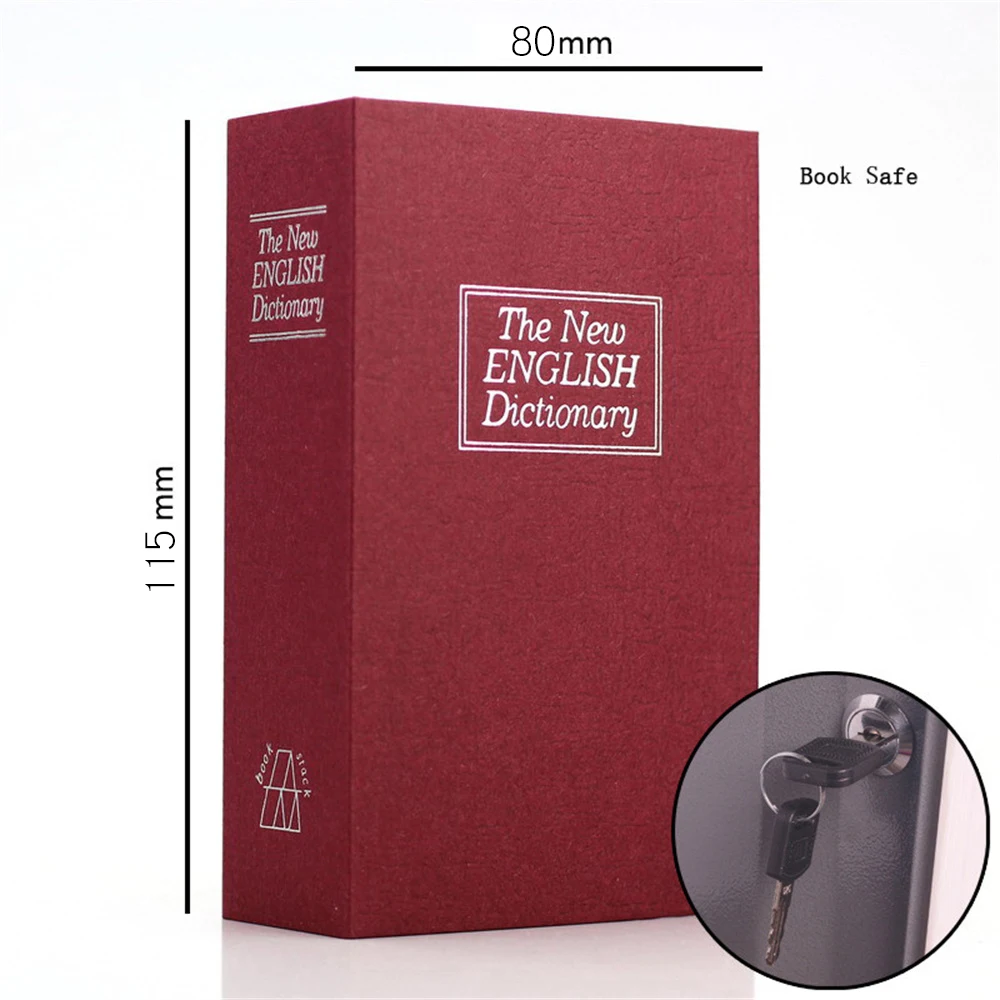 Key Storage Box Mini Book Dictionary Safe