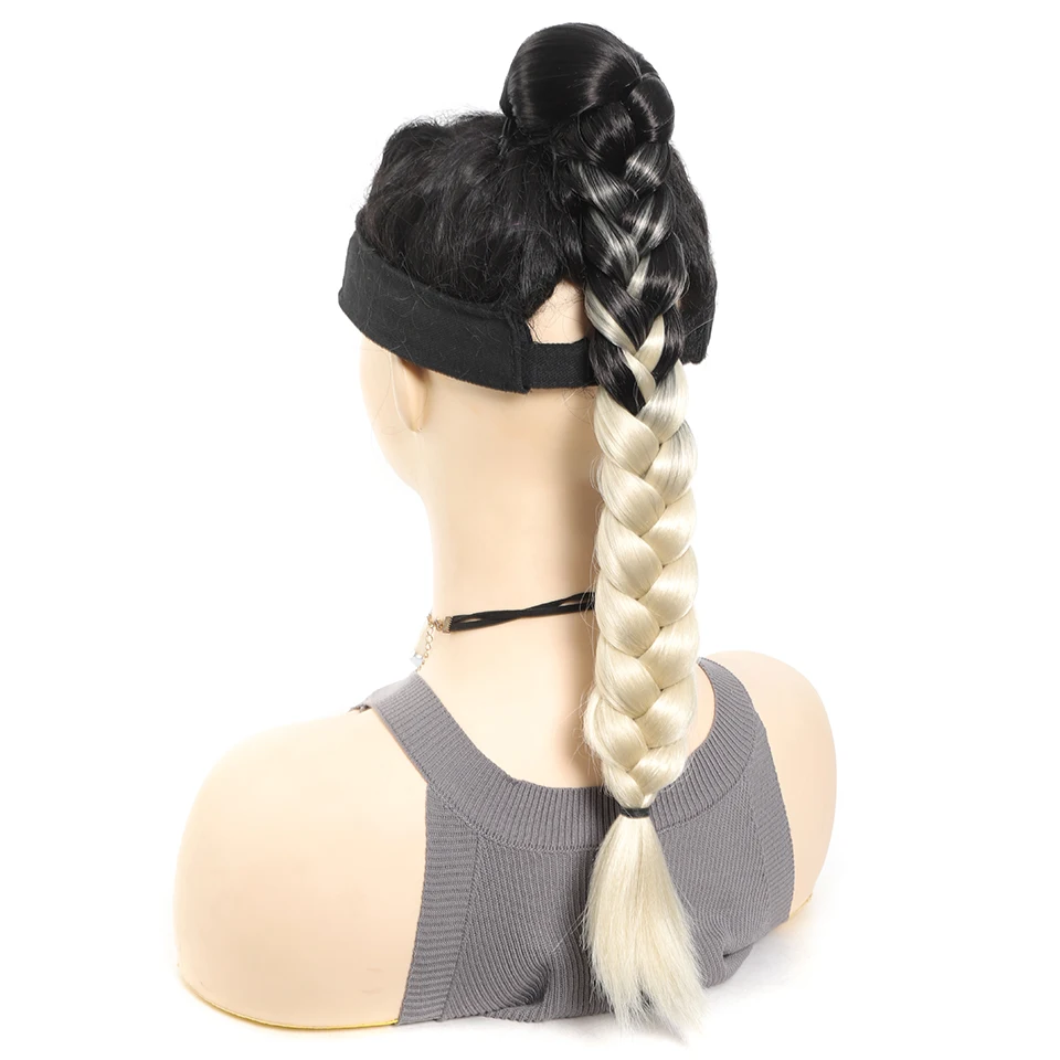 LUPU Synthetic Long Braided Overhead Ponytail Hair Ponytail Claw Clip Hair Extensions Drawstring  Hairpiece Pony Tail For Women