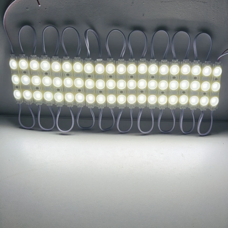 20pcs 1.5W LED Modules SMD 2835 3LED DC12V Injection Modules With lens LED Backlight for Advertisement Design Shop Banner