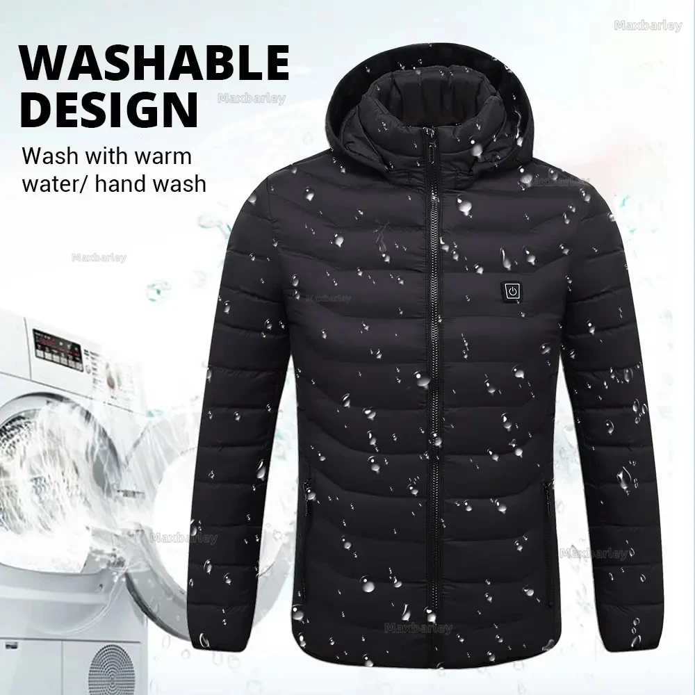 Outdoor Sports Electric Jacket for Skiing Hiking 2025 Unisex 31-Zone USB Heating Technology Cotton Blend Construction Coat
