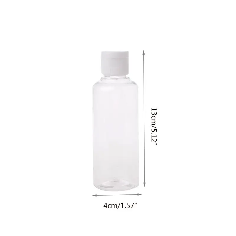 

100ml Travel Makeup Empty Plastic Bottles Flip Cap For Liquid Lotion Cream 28ED
