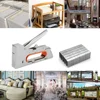 Upholstery Stapler 4/6/8mm Paper Window Tacker Tools with 2400pcs Nails Stainless Steel for Woodworking for Furniture Binding 2