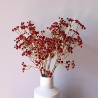 62CM/pc 81 High Quality Small Flowers Autumn Color Feel Soft Rubber Gypsophila Dry Flower 6 Color PVC Bouquet Home Garden Decor 5