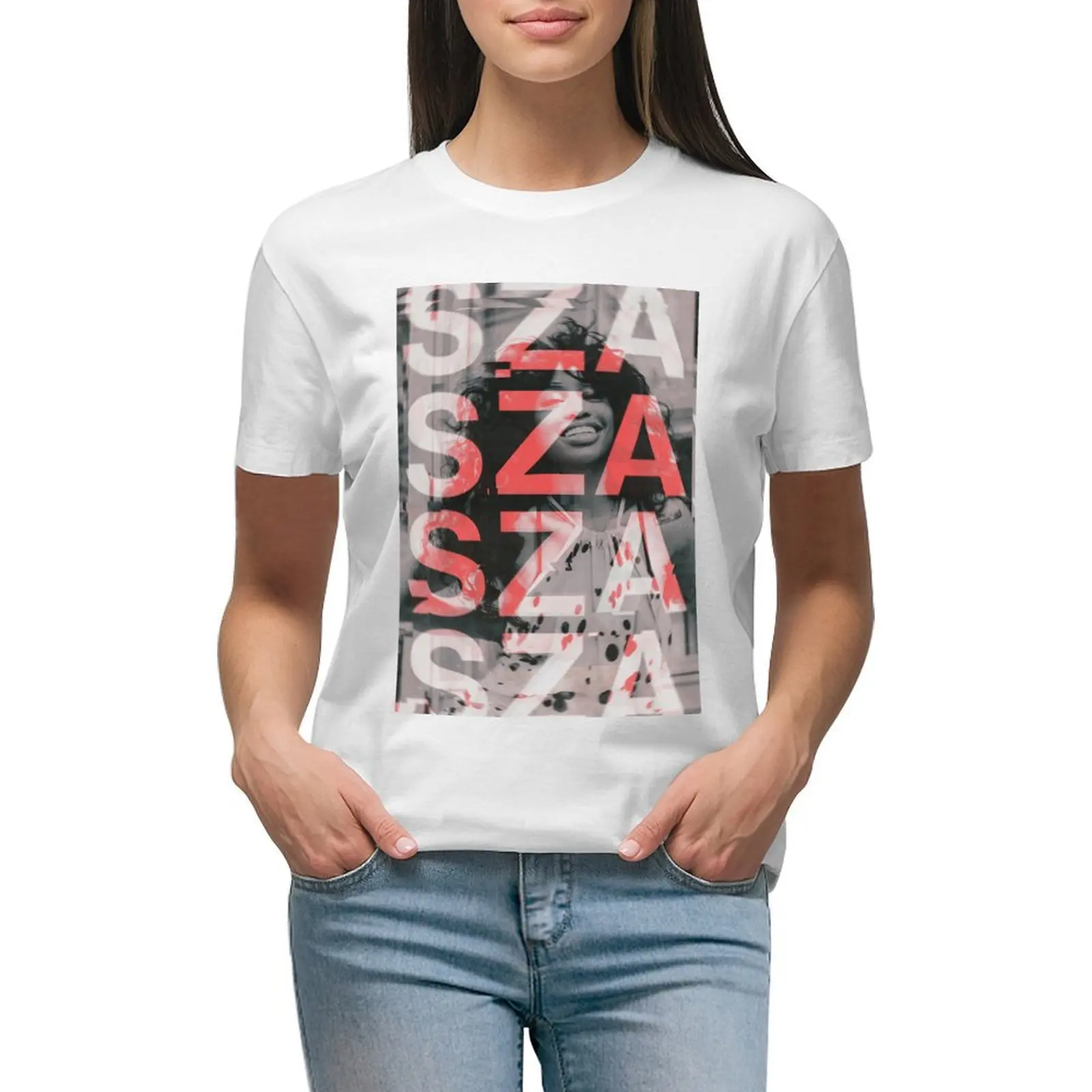 

SZA Glitch 2 T-shirt lady clothes Short sleeve tee anime clothes t-shirt dress for Women plus size sexy