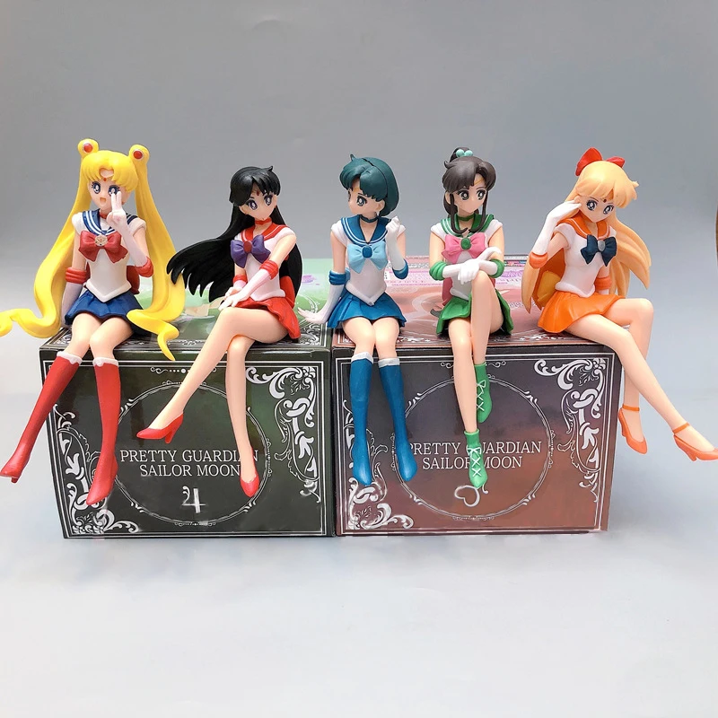 Anime Giapponese Leimu Sailor Moon Action Venus Water Ice Moons Noodles Pressati Seduta Istantanea Decorazione Torta Bambola Figura Giocattoli