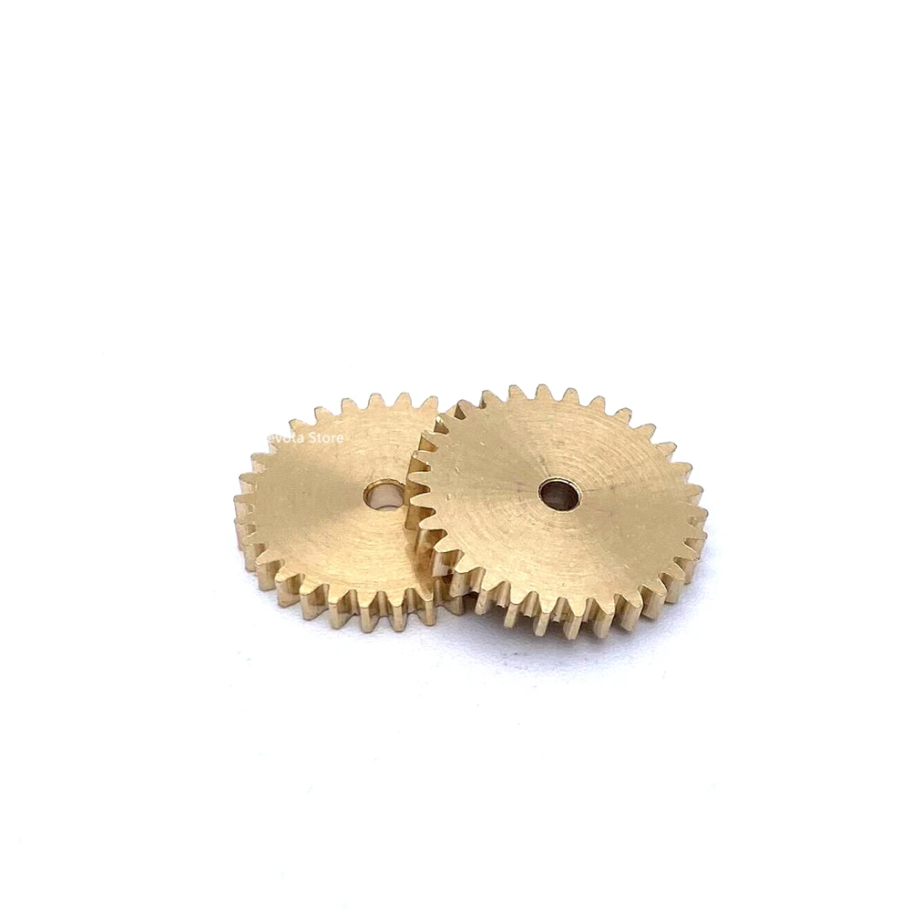 Electric Bike Gear Motor Gear Transmission Gear Electric Chain Saw Gear Cassette Deck Tape Gear Precision 0.5M 18/20/22/24/25/26/28/30/32/36/40/44/50 Teeth Thickness 2mm Copper Small Model Gear HOLE 2/3/4/5mm Hole