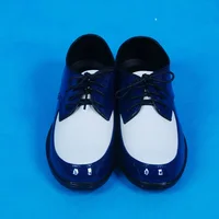 Hip Hop Breaking Ruby Blue White Mirror Surface Leather Shoes Classic Popping Locking Chunk Shoes Red and White Mirror Shoe 1