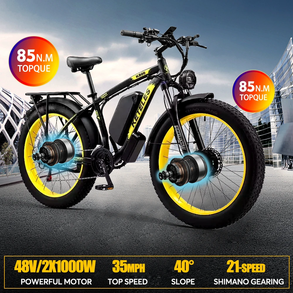 GUNAI GN68 26" Fat E-Bike 2000W Dual Motor In Berlin - Neukölln