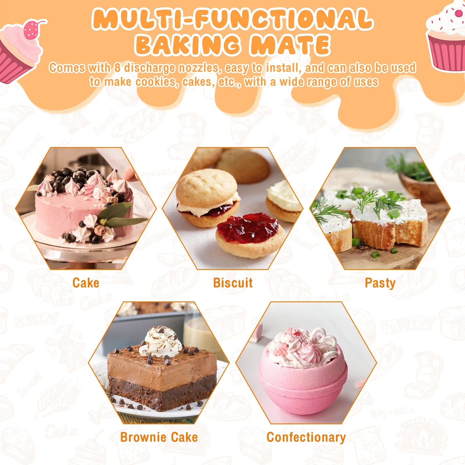 DIY Churro Maker Machine Stainless Steel Churro Gun Kit Multifunctional Churro Filler Making Tool Cookie Maker Kitchen Gadgets