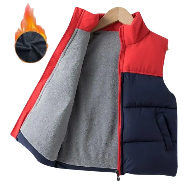 Gilets en coton pour filles et garçons, veste chaude sans manches pour enfants, vêtements d'extérieur, manteau d'automne et d'hiver pour garçons 1 Gilets en coton pour filles et garçons, veste chaude sans manches pour enfants, vêtements d'extérieur, manteau d'automne et d'hiver pour garçons 1
