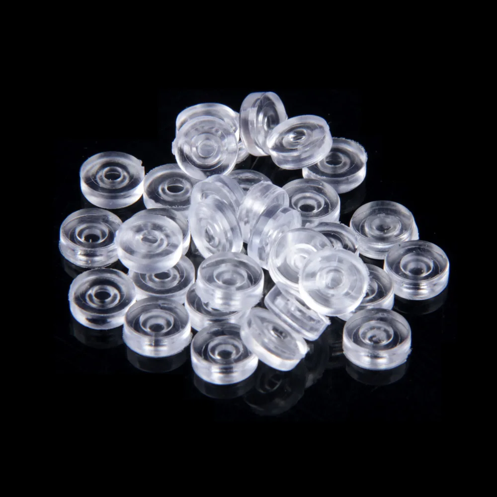 XHN 200 teile/los Transparent Weichen Silikon Anti-Schmerzen Pad DIY Ohrringe Teile Weiß Ohr Clip Pad Schmuck Erkenntnisse Zubehör – Detail 5