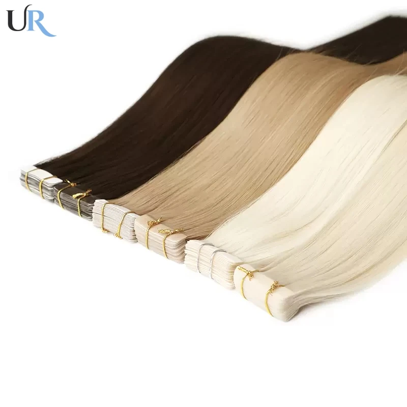 Injection Skin Hair Extensions Tape In Human Hair Extension Bonded Capsules Microlink Capsules Natural Straight 20Pcs