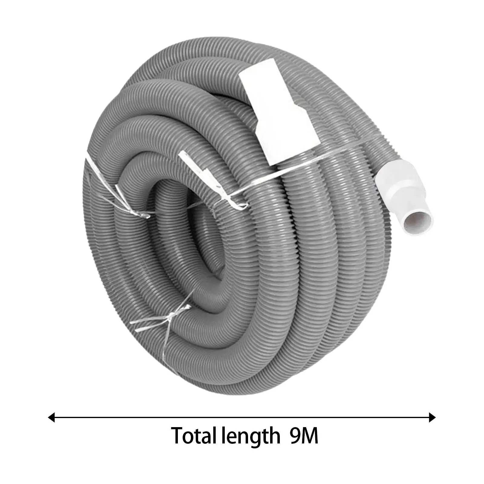 Heavy Duty Ground Pool Vacuum Hose, Durable Flexible Connector, Portable Gray, 6