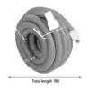 Heavy Duty Ground Pool Vacuum Hose, Durable Flexible Connector, Portable Gray, 6