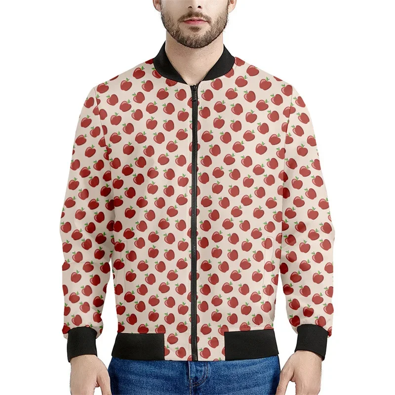thumbnail image 1 of Chaqueta con cremallera con estampado 3D de cupcakes de dibujos animados para hombres y mujeres, sudadera con gráfico de comida, chaqueta bomber informal para niños, abrigo suelto de manga larga, 1 of 5