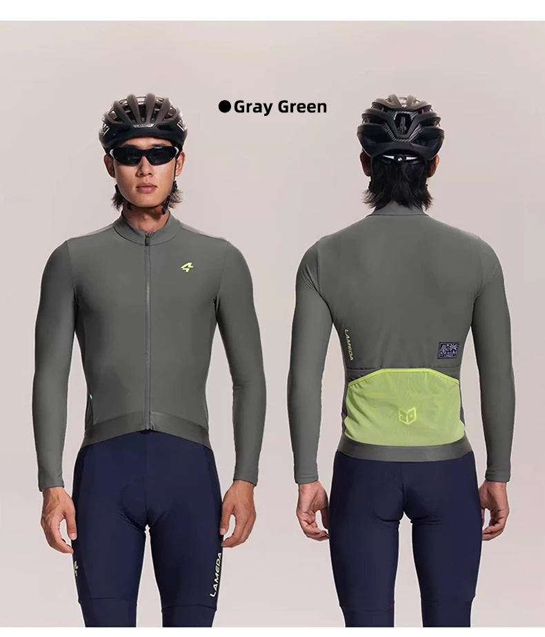 LAMEDA Herbst/Winter Fleece-Radtrikot, warme, hochelastische Unisex-Thermojacke für Männer und Frauen, 5–15 ° C Reiten im Freien Sport – Detail 19