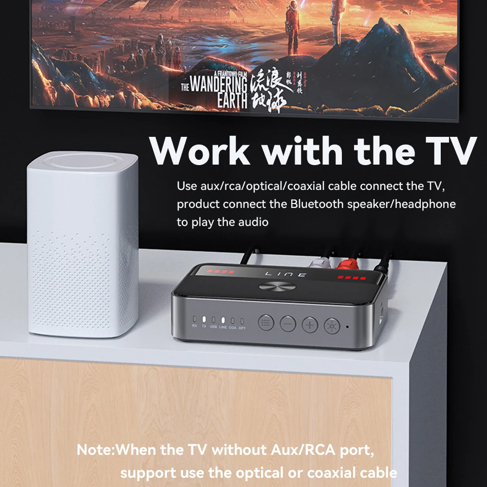 Tebe NFC DAC Converter Bluetooth 5.3 Receiver Transmitter 3.5mm Aux Coaxial Optical Digital to Analog Audio Adapter U Disk play