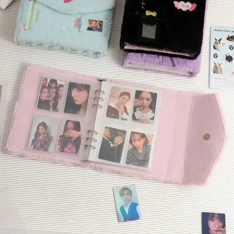 Kawaii Fluffy Envelope Shape Plush A5 Photocard Binder Collect Book Idol Photo Card Holder Photocard Album 5