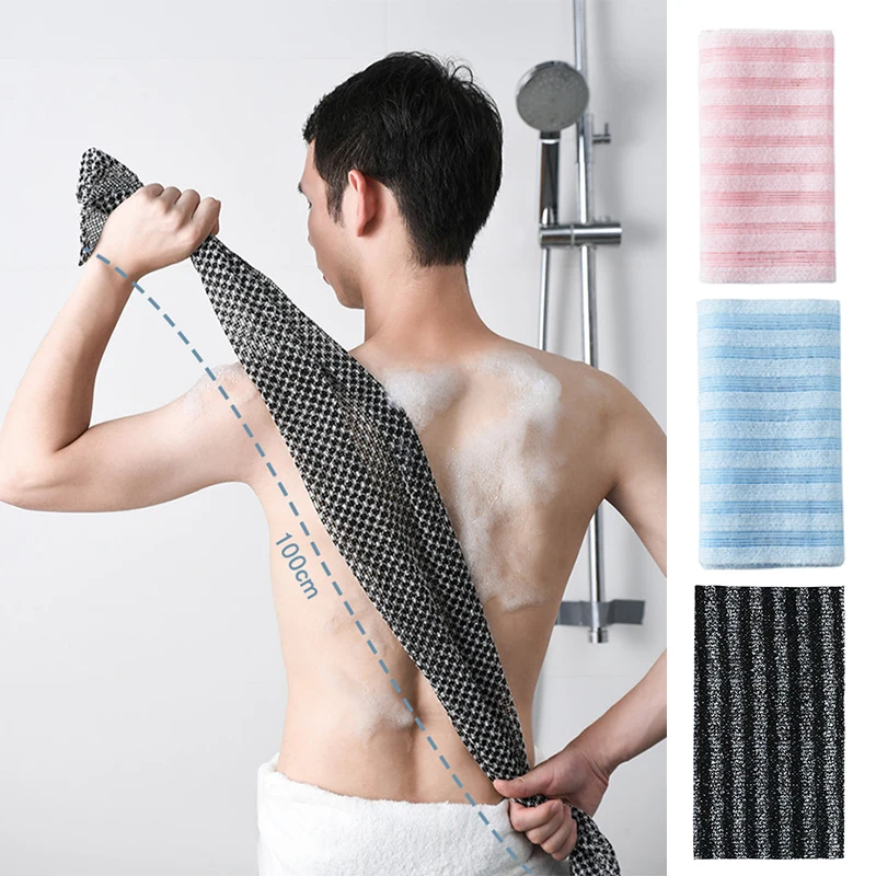 EEEkit 6Pcs Exfoliating Bath Towel, Nylon Back Scrubbing Washcloths for  Women Men Shower Massage (Random Color) 