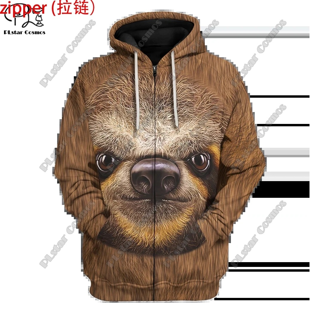 Sloth Animal Cosplay Uniform 3D Printed Streetwear Womens Mens Pullover/Sweatshirt/Zip Hoodie/Pants