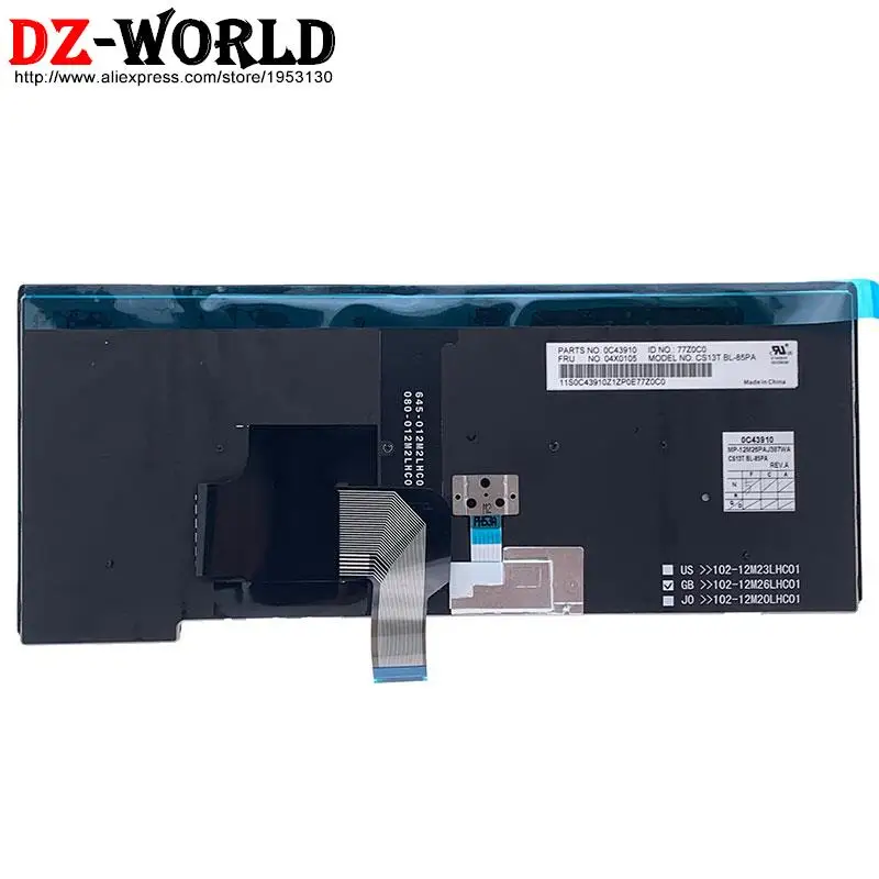 Teclado Retroiluminado Brasileiro br Lenovo Thinkpad T440 T440s T431s T440p T450 T450s T460 L440 L450 L460 E431 E440 Laptop 01ax314 - Imagem 2