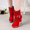 Super High Heels Platform Shoes Women High Heels Women Pumps Shoes Pointed Toe Suede Ankle Boots for Women Thick Heels Boots NEW 2