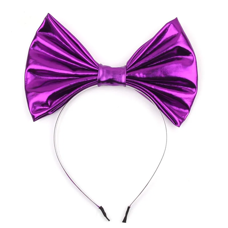 Modisches Meerjungfrauen-Stirnband für Kinder, Sommer, 7'' Metallische Große Schleife, Haarband, Mädchen-Festival-Party DIY Haaraccessoires – Detail 15