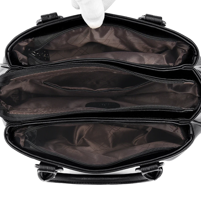 Luxury Handbags Women Bags Designer 3 Layers Leather Hand Bags Big Capacity Tote Bag for Women Vintage Top-handle Shoulder