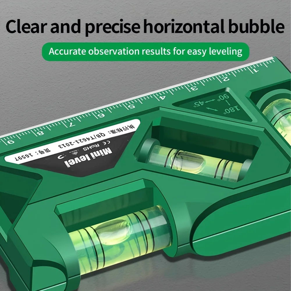 Compact High-Precision Magnetic Level and Protractor Tool