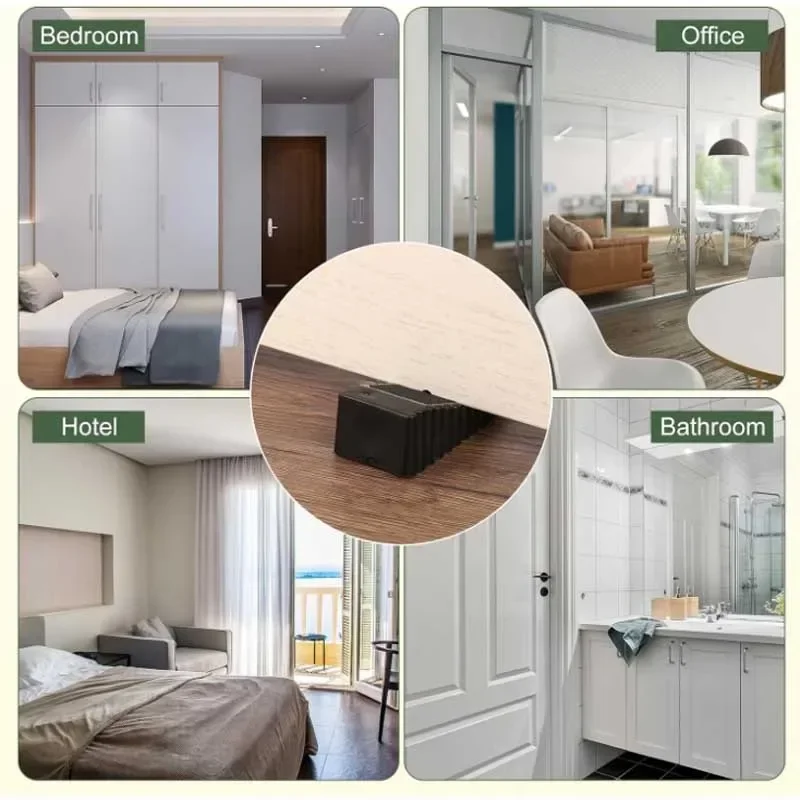 1-5pc Silicone Wedge Door Stop Reusable Shock Absorbent Home Office Anti-Folder Hand Door Stopper Anti-collision