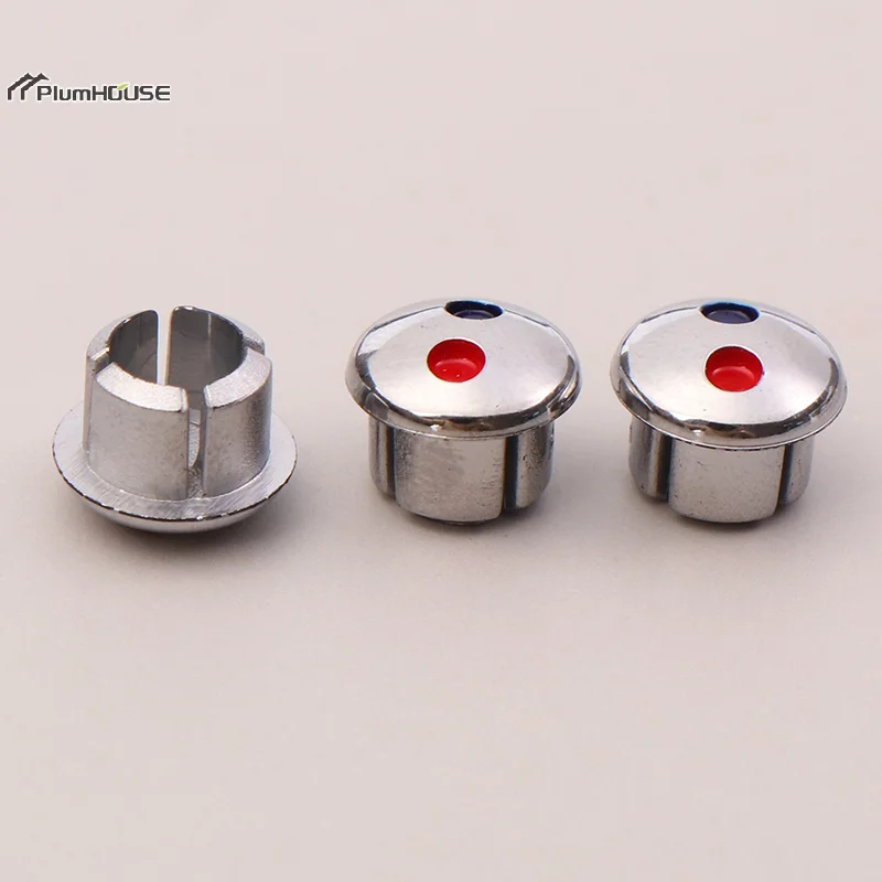 10Pcs Faucet Handle Hot Cold Water Sign Red Blue Label Decoration Cover Kitchen Bathroom Mixer Tap Indicate For Faucet Handles 4