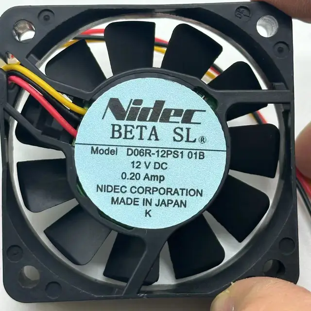 Nidec-サーバー冷却ファン,D06R-12PS1 01b,12v,0.20a,60x60x15mm,3線式