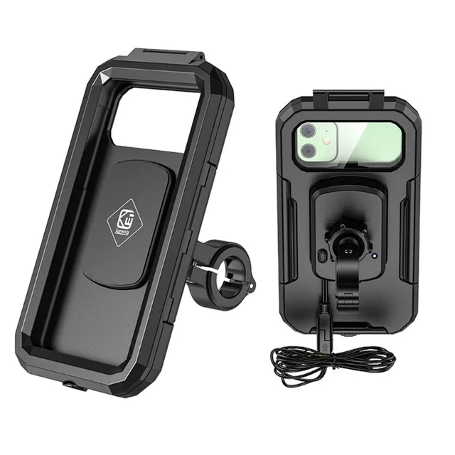 iphone desk stand Waterproof Case Bike Motorcycle Phone Holder Wireless Charger Handlebar Rear View Mirror 3 to 6.8" Cellphone Mount Bag Motorbike mobile wall stand Holders & Stands
