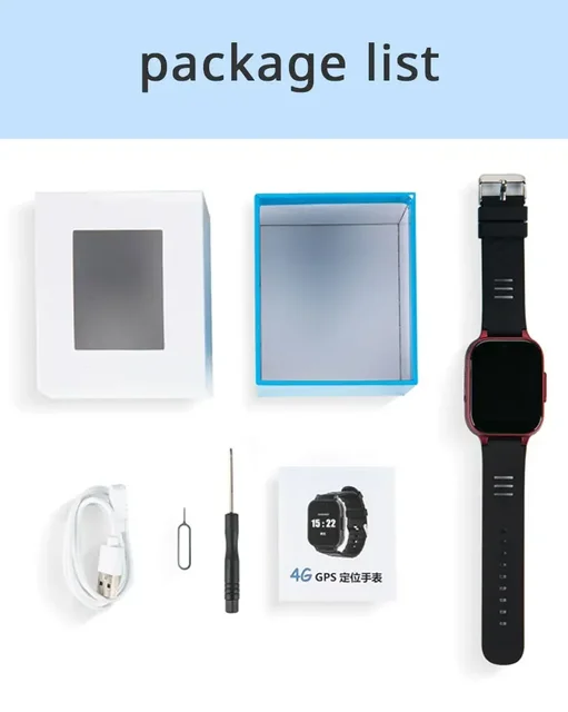 Smart GPS Tracker Watch GPS Bracelet Video Call For Old People One-click help Suppout fall alarm Built-in 600mAh battery RF-V52 6
