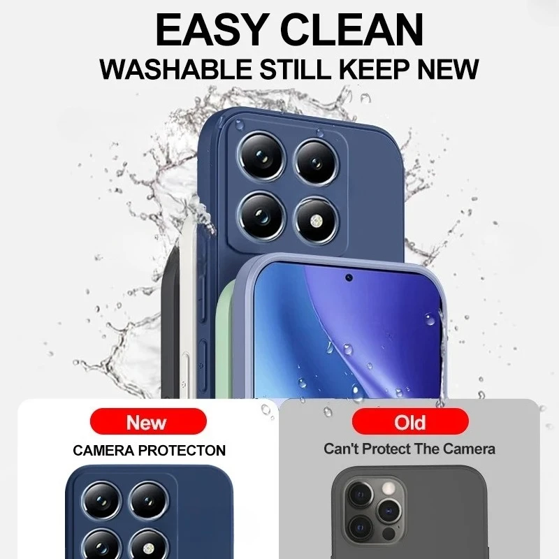 Premium Liquid Silicone Shockproof Phone Case - Lightweight Soft TPU Protective Back Cover