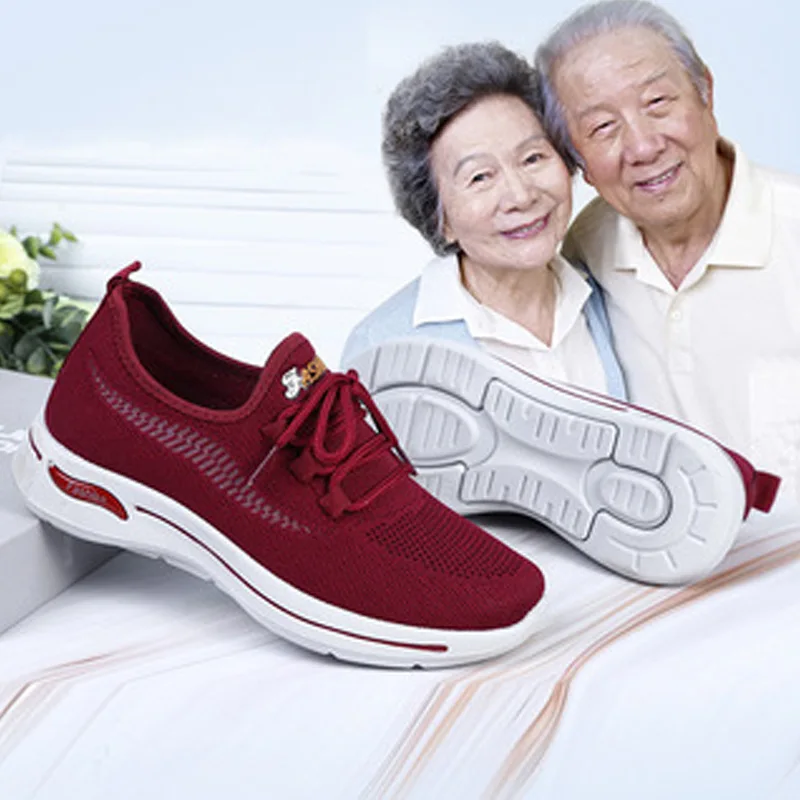 Women Sneakers Casual Shoes Comfortable Mesh Lace-Up Ladies Sport Shoes Wedges Chunky Women's Vulcanized Shoes Females Sneakers