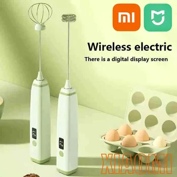 Frullino per le uova elettrico ricaricabile Xiaomi con staffa di supporto Frusta a mano regolabile a 3 velocità Miscelatore per bevande Montalatte per caffè 1
