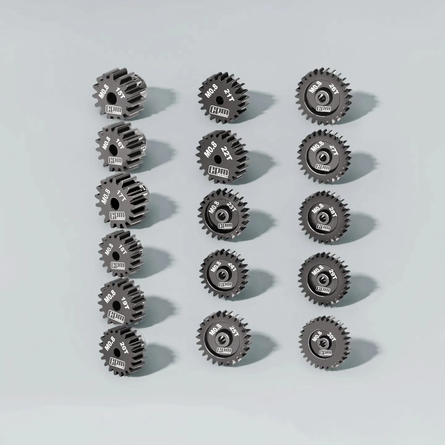 Sourcing Map 5 Pignoni RC 48DP In Alluminio 7075 Per Albero 3.175mm, Set Da 20 A 24 Denti, Per Auto E Modellini 1/10 1/12
