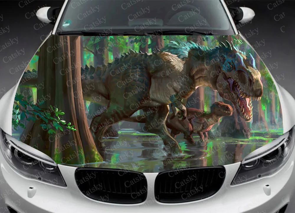 Drôle 14.8x12.6cm Autocollants de voiture Dinosaure Bébé à bord Vinyle  Fenêtre de voiture Avertissement Signe Décor Décalcomanie Noir / laser
