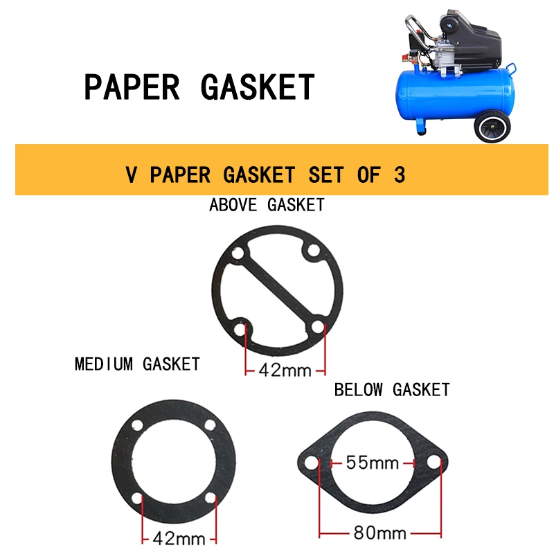TUXING Paper Gasket Replacement Kit For Double Cylinder Compressors - 2 Sets For TXED Series