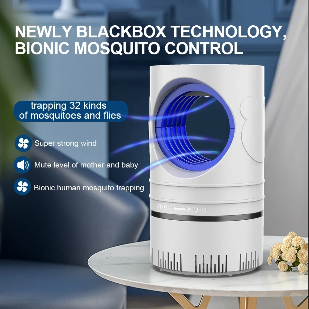 LED Mosquito Killler Lamp USB Powered Removable Insect Trap Quiet UV Mosquito Lamp Pest Control Summer Protection