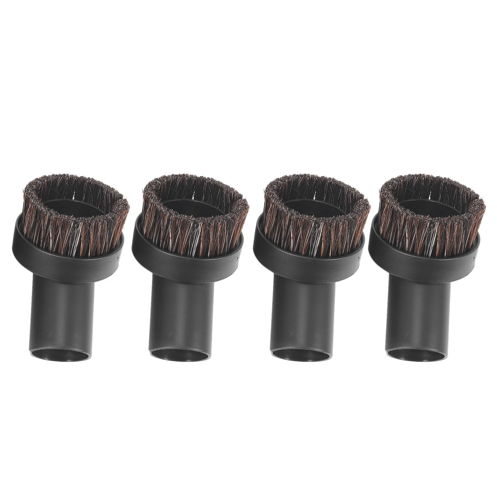 

4 Pcs Horsehair Bristle Vacuum Cleaner Round Dusting Brush Replacement, Corner/Track Cleaning Tools,Inner Dia 32mm